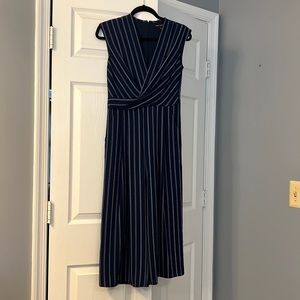 Blue striped jumpsuit